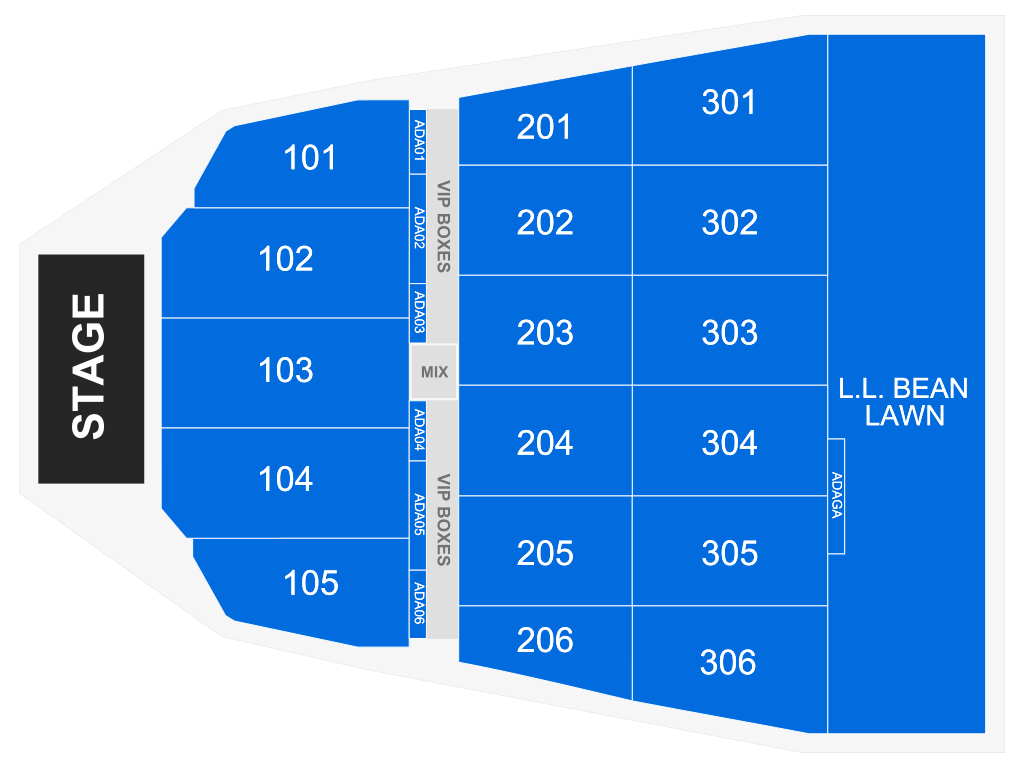 Venue seating chart for Shania Twain for reference only