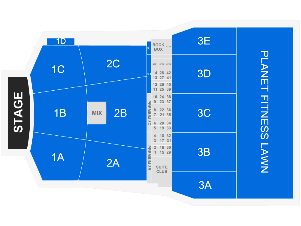 Venue seating chart for Shania Twain for reference only