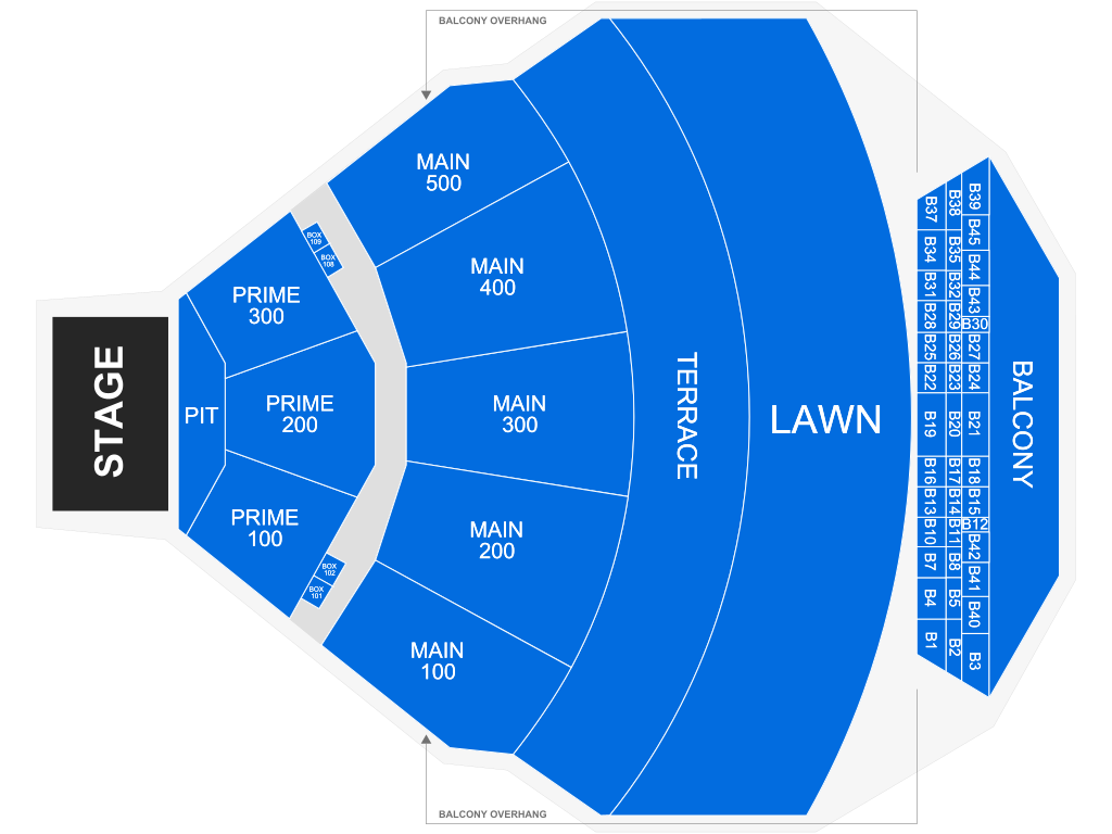 Venue seating chart for Weird Al Yankovic for reference only