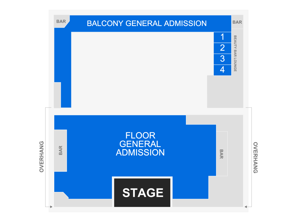 Venue seating chart for Mother Mother for reference only