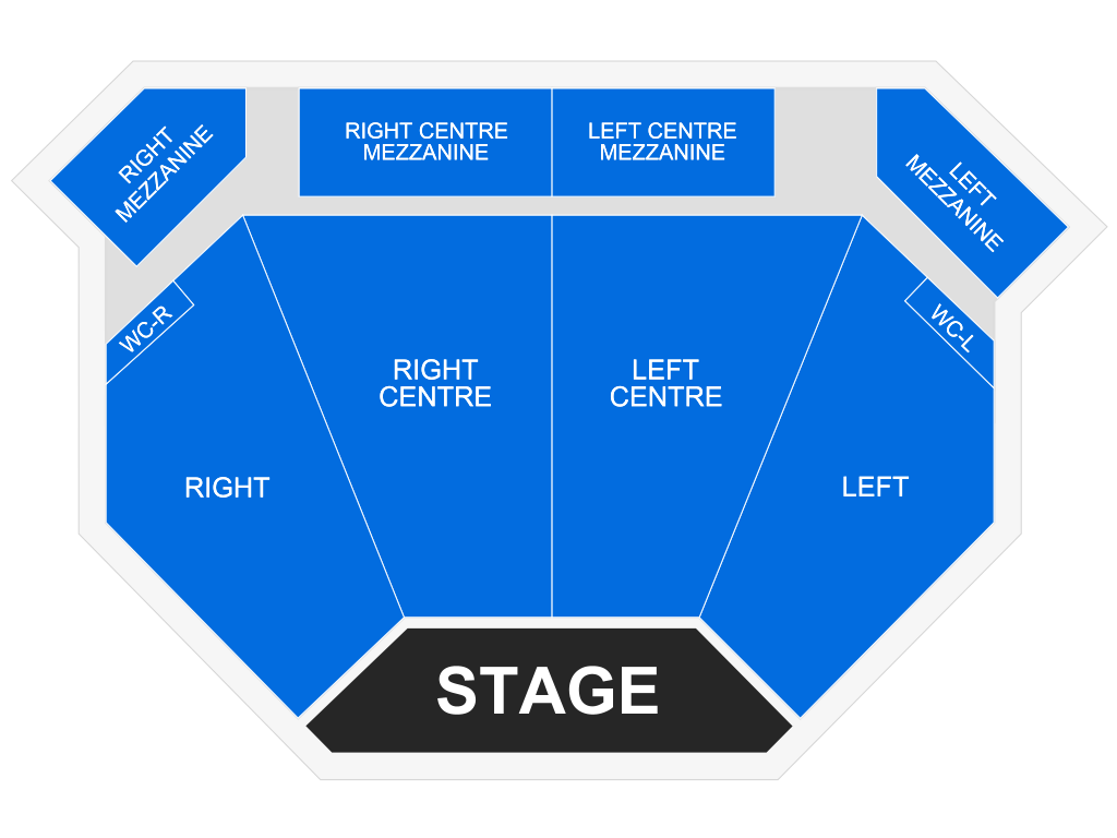 Venue seating chart for Body Building Show for reference only