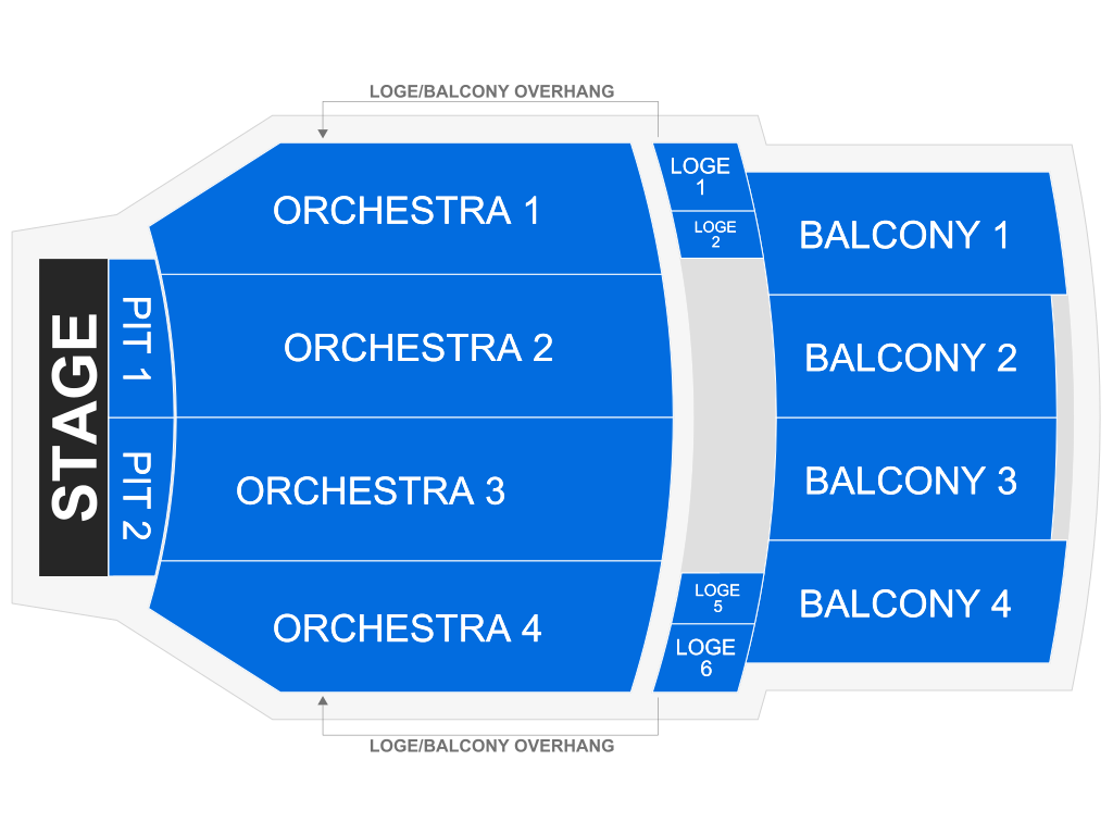 Venue seating chart for John Cusack for reference only