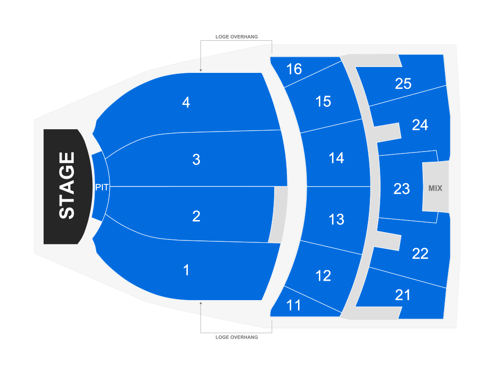 Venue seating chart for Big Country for reference only